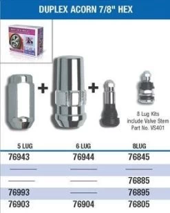 Gorilla Duplex Acorn Wheel Installation Kits