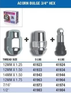 Gorilla Acorn Bulge Wheel Installation Kits