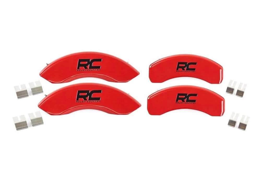 Rough Country Red Brake Caliper Cover 3 Rough Country Red Brake Caliper Cover