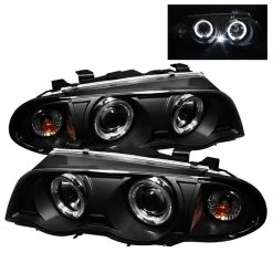 Spyder Automotive Halo Amber Projector Headlights 8 Spyder Automotive Halo Amber Projector Headlights -Auto Parts Store spyder pro yd bmwe46 4d hl am bk 16